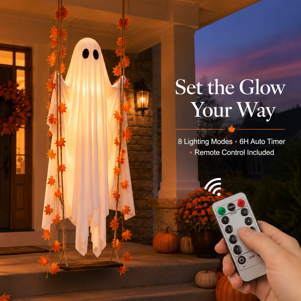 Swinging Ghost – Halloween Porch Decor 🎃✨