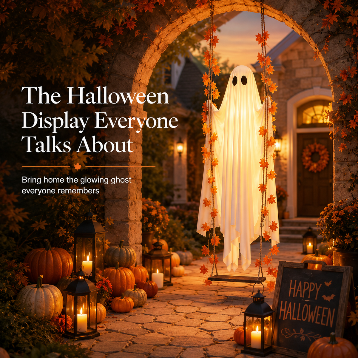 Swinging Ghost – Halloween Porch Decor 🎃✨